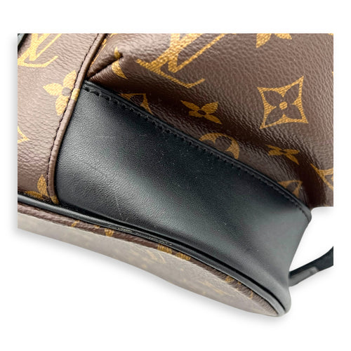 Christopher Backpack Brown in Monogram Coated Canvas, Silver hardware