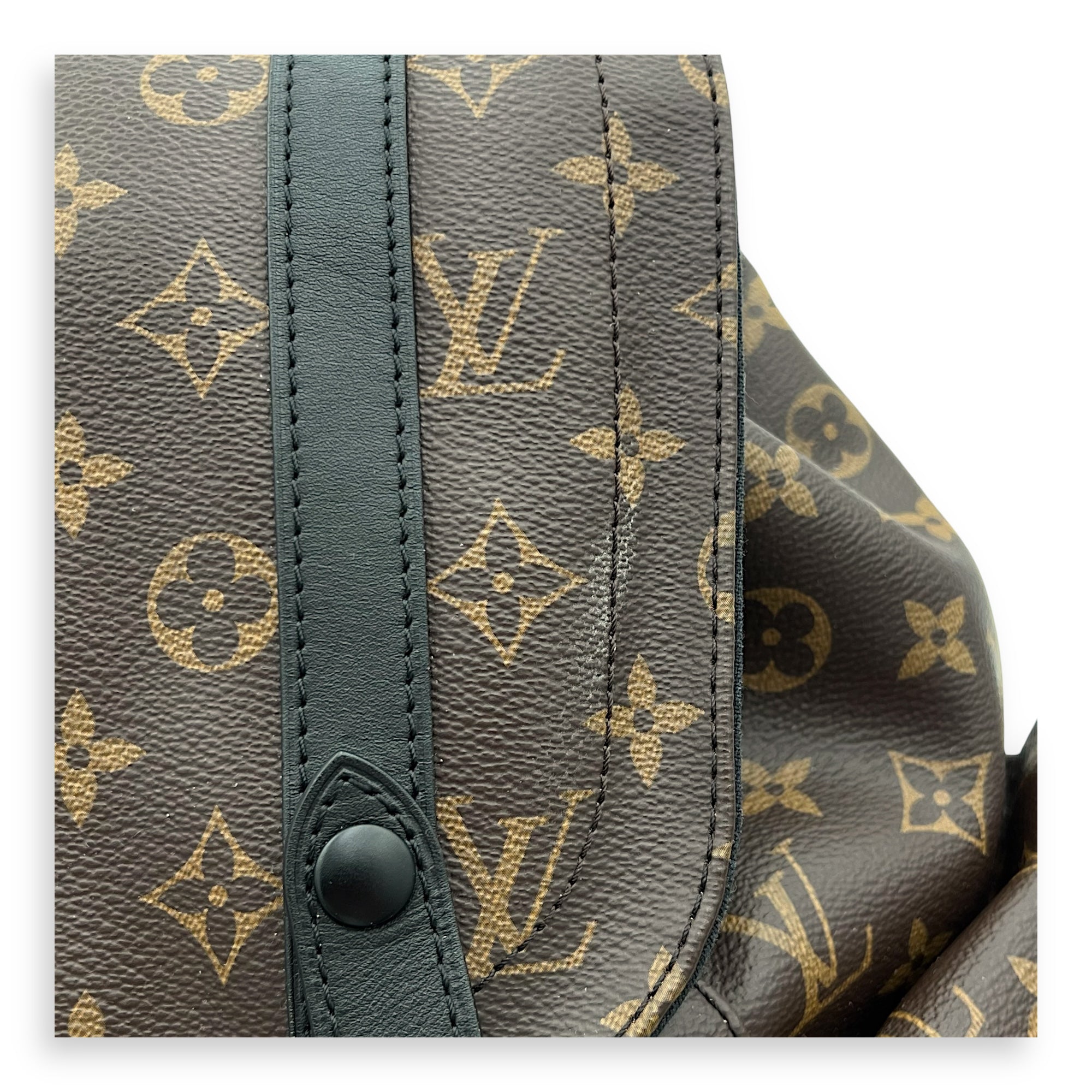 Christopher Backpack Brown in Monogram Coated Canvas, Silver hardware