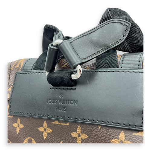 Christopher Backpack Brown in Monogram Coated Canvas, Silver hardware