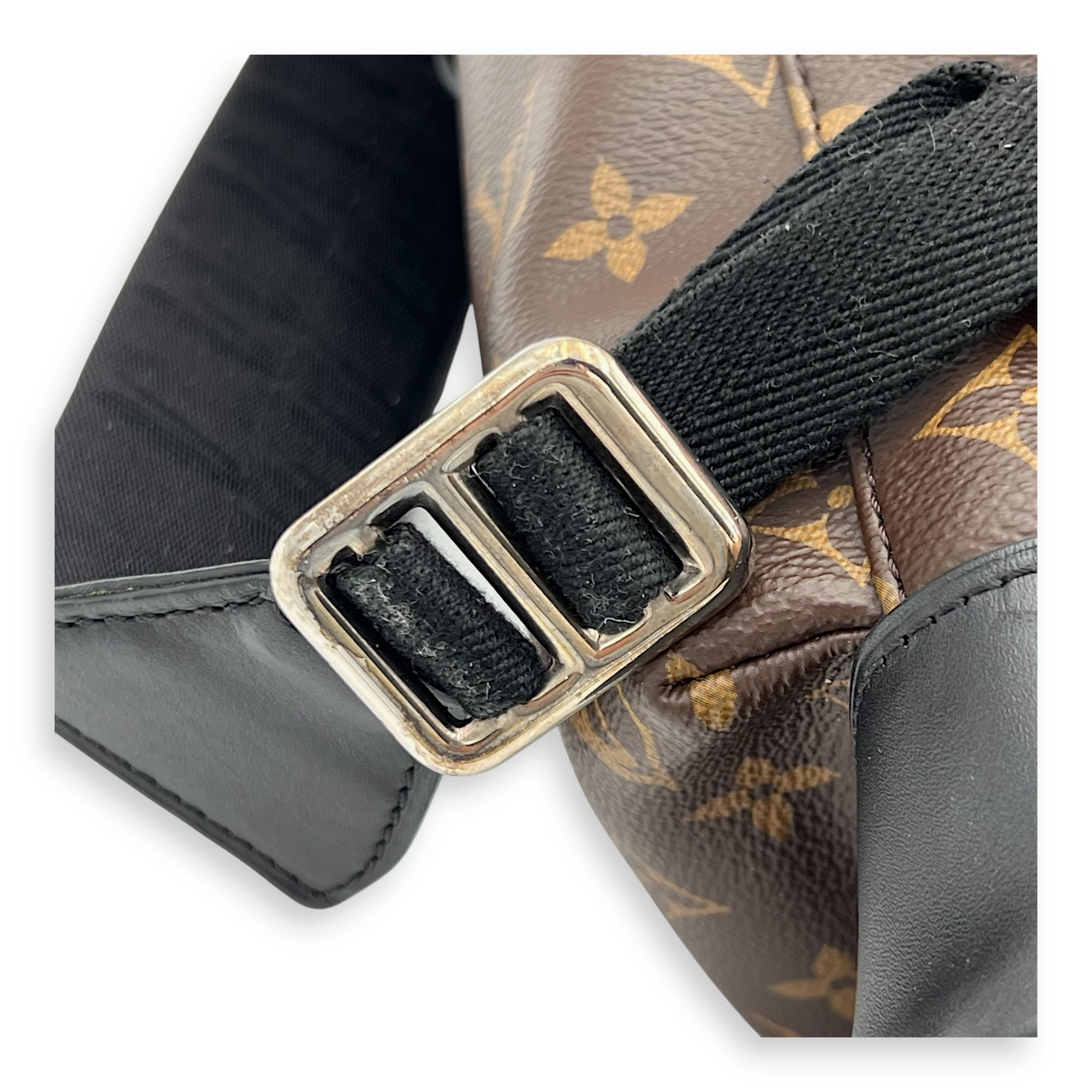 Christopher Backpack Brown in Monogram Coated Canvas, Silver hardware