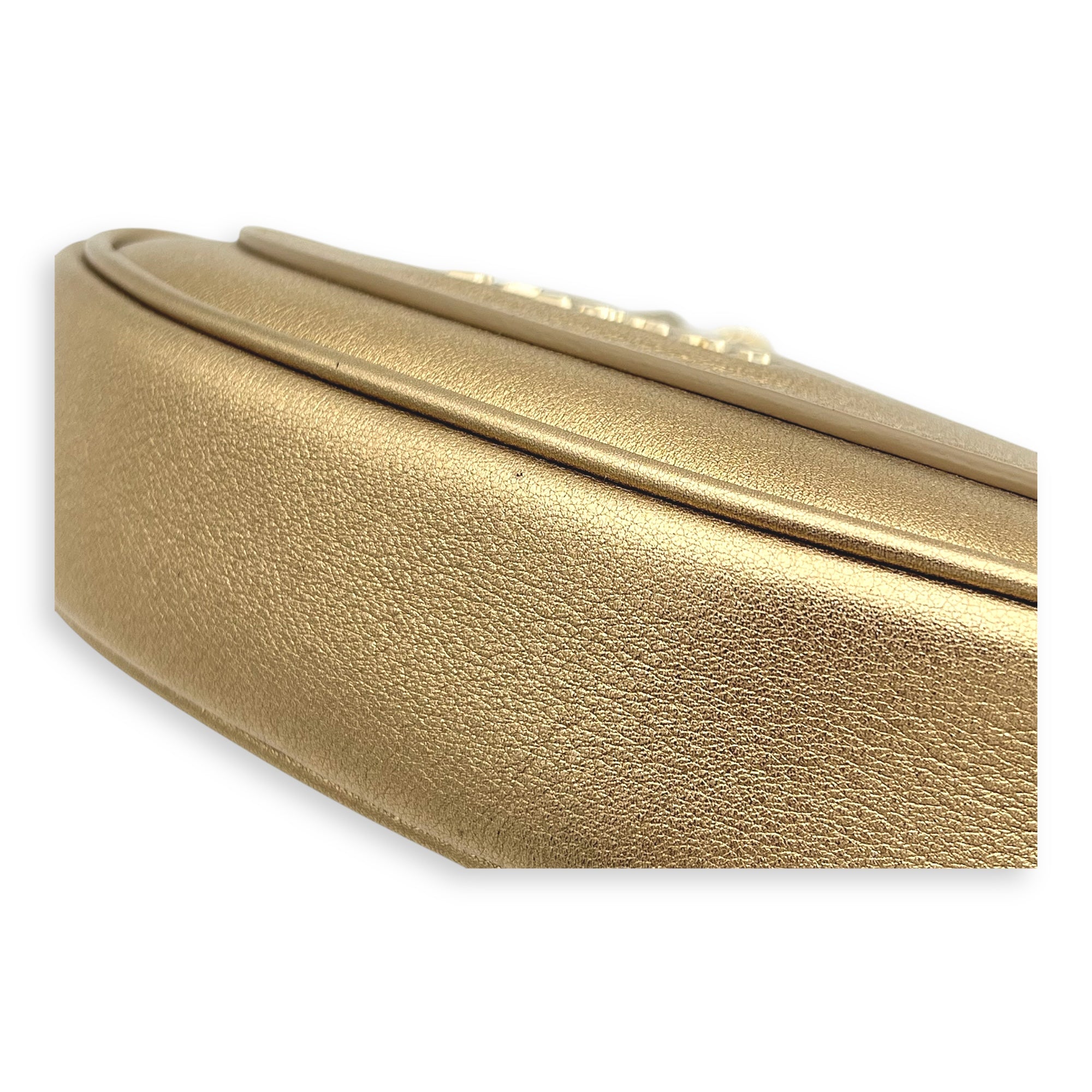 SERPENTI CRESCENT ELLIPSE Shoulder Bag Gold in Calfskin, Gold hardware
