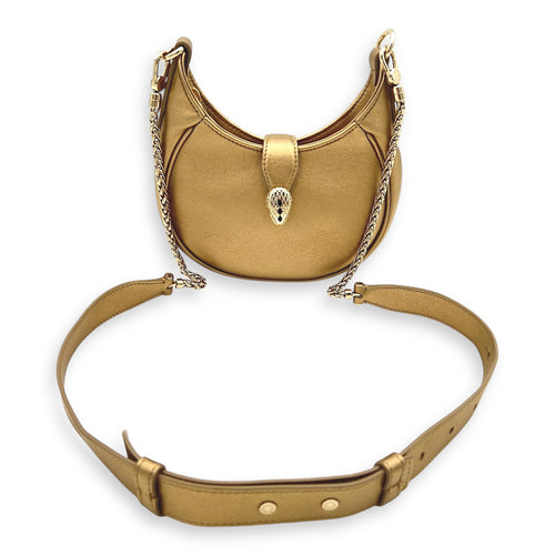 SERPENTI CRESCENT ELLIPSE Shoulder Bag Gold in Calfskin, Gold hardware
