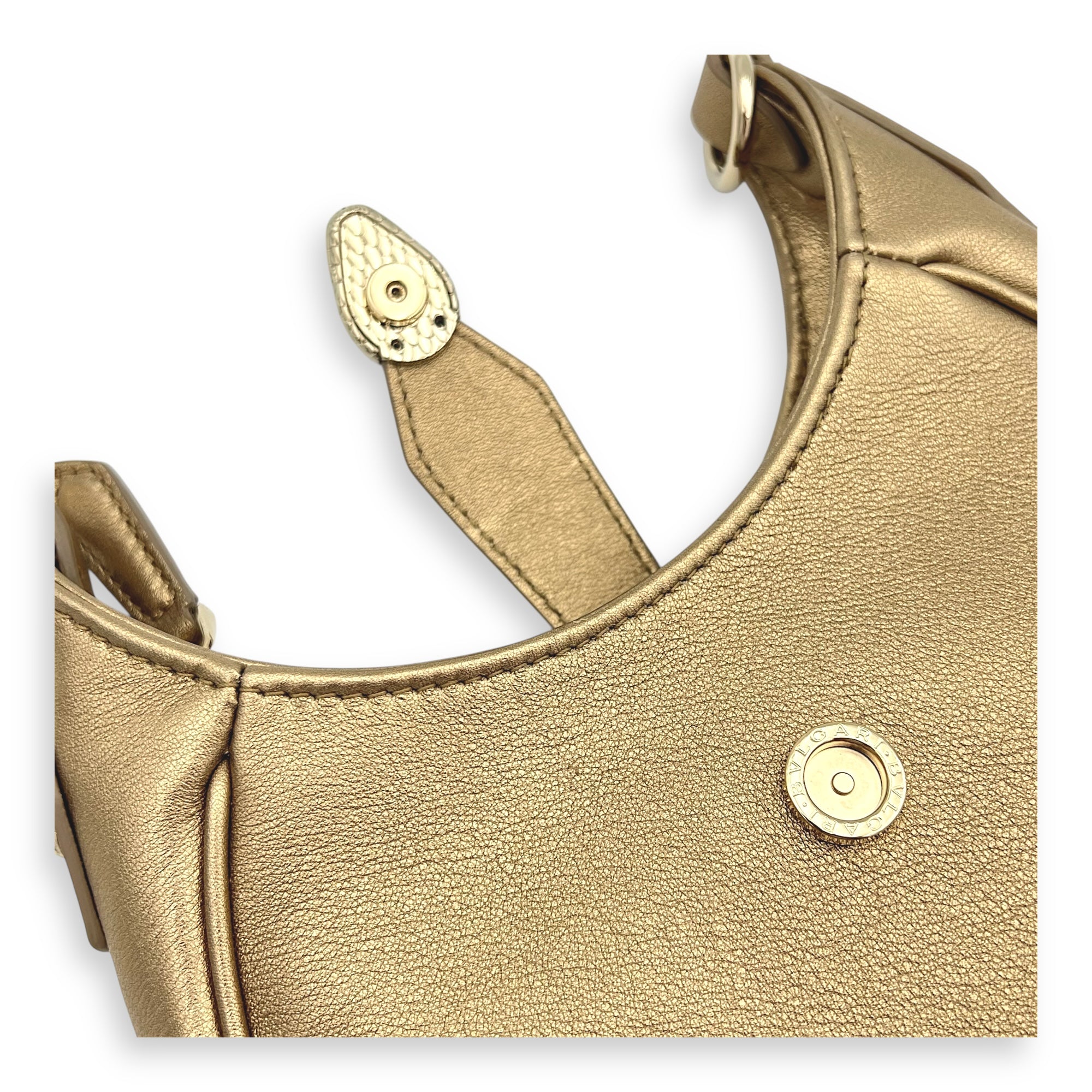 SERPENTI CRESCENT ELLIPSE Shoulder Bag Gold in Calfskin, Gold hardware