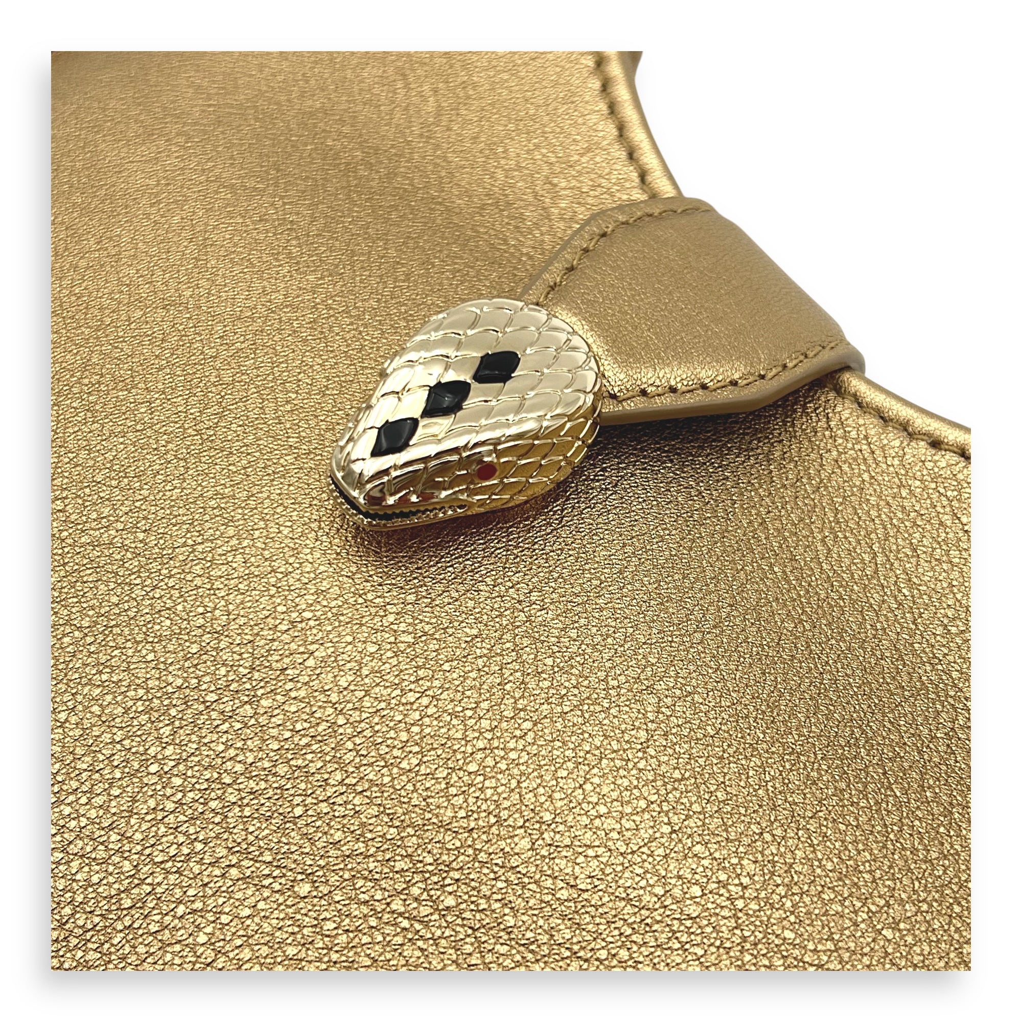 SERPENTI CRESCENT ELLIPSE Shoulder Bag Gold in Calfskin, Gold hardware