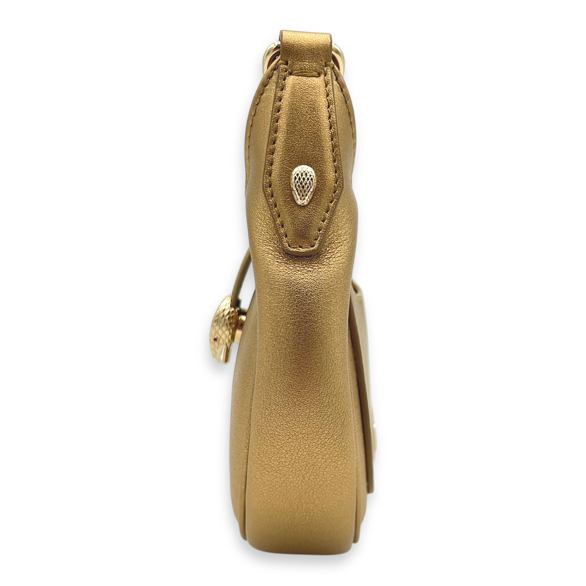 SERPENTI CRESCENT ELLIPSE Shoulder Bag Gold in Calfskin, Gold hardware