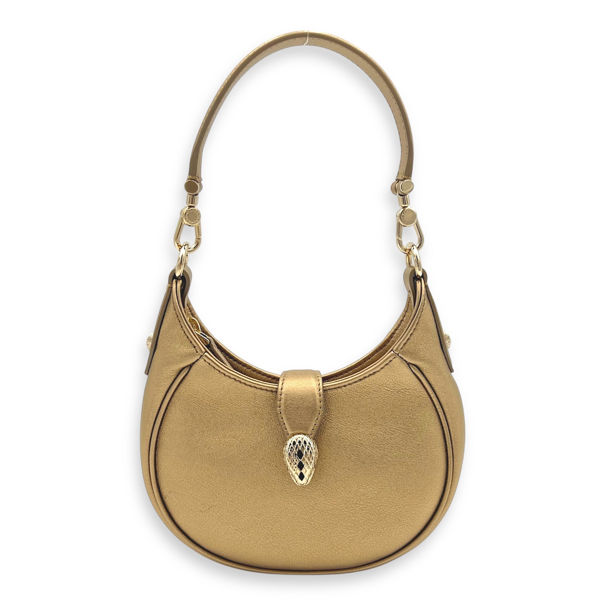 SERPENTI CRESCENT ELLIPSE Shoulder Bag Gold in Calfskin, Gold hardware