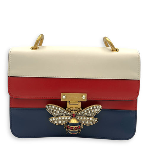 Queen Margaret Shoulder Bag Multi-colour in Calfskin, Gold hardware
