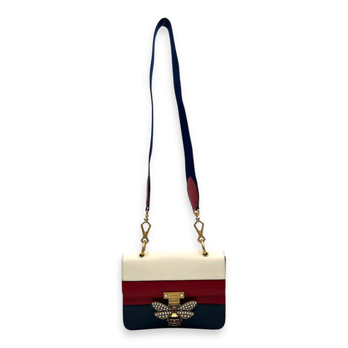Queen Margaret Shoulder Bag Multi-colour in Calfskin, Gold hardware