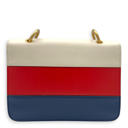 Queen Margaret Shoulder Bag Multi-colour in Calfskin, Gold hardware