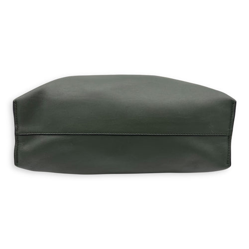 Flamenco Shoulder Bag Green in Calfskin, Gold hardware