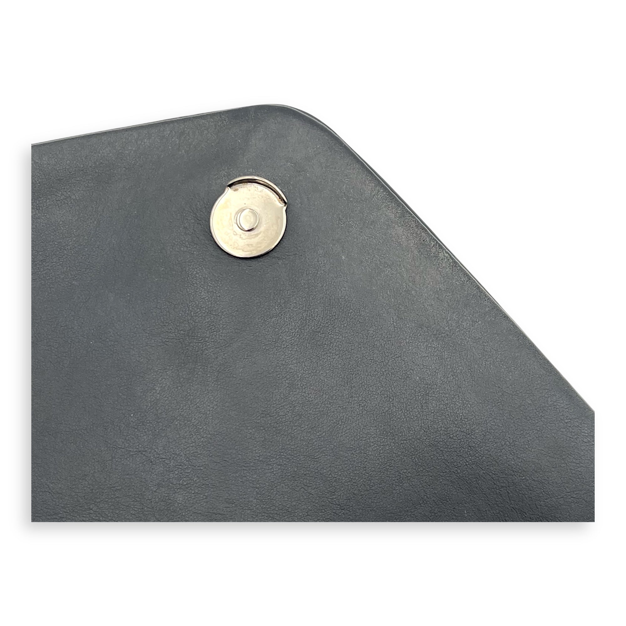 Loulou Shoulder Bag Black in Calfskin, Silver hardware