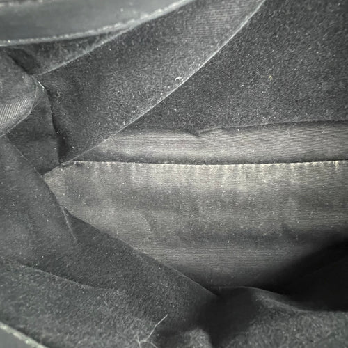 Loulou Shoulder Bag Black in Calfskin, Silver hardware