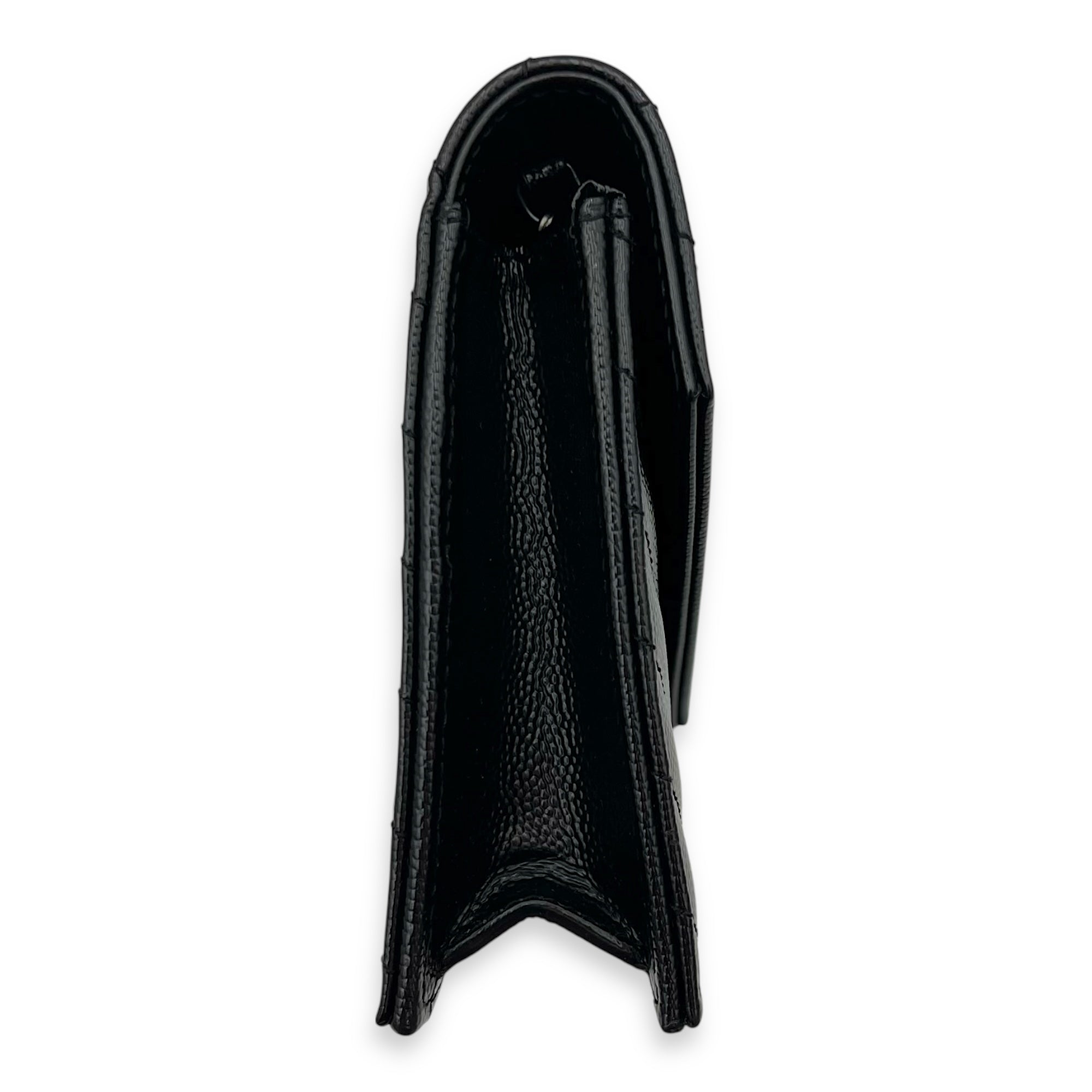 Cassandre Wallet On Chain Black in Caviar Leather, So Black hardware