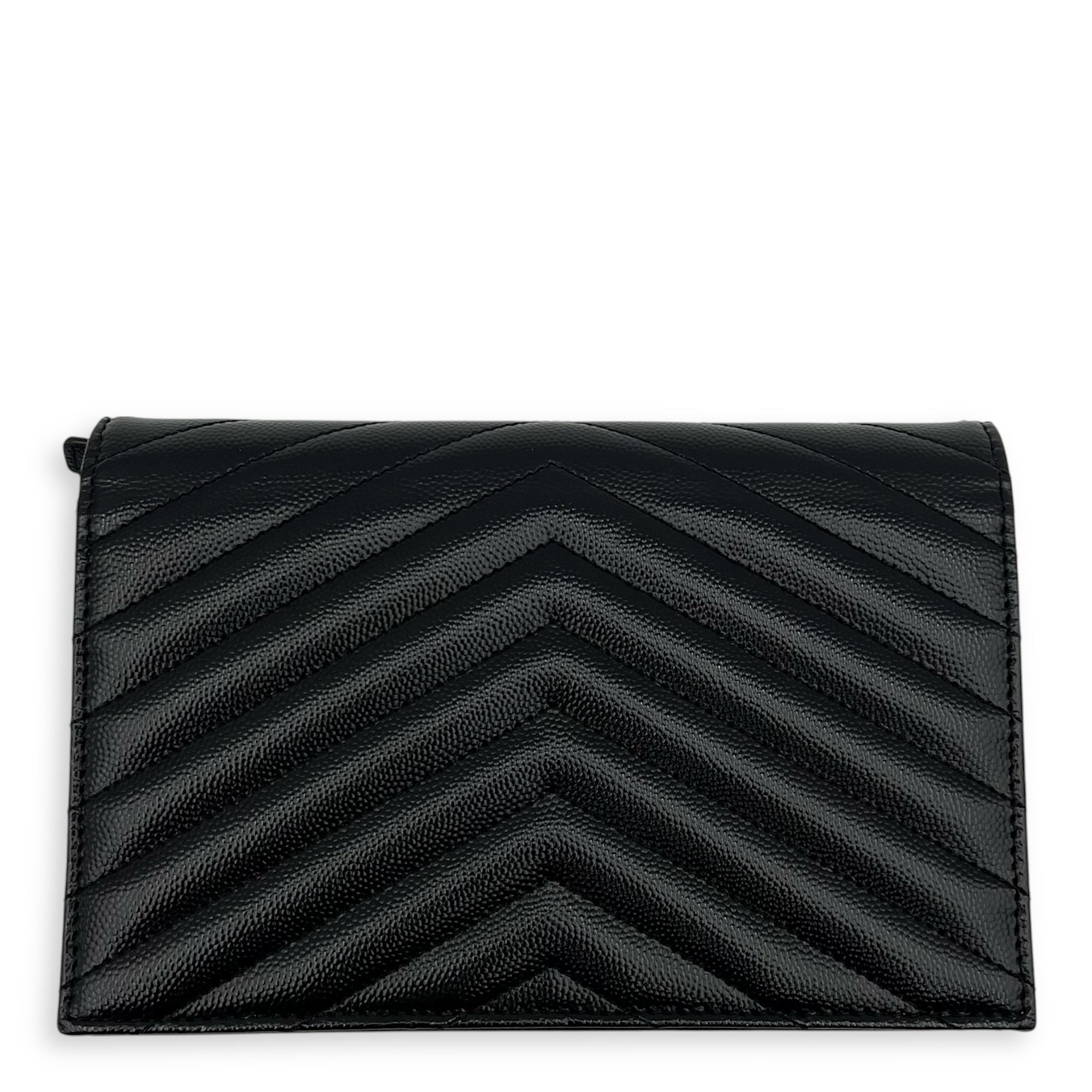 Cassandre Wallet On Chain Black in Caviar Leather, So Black hardware