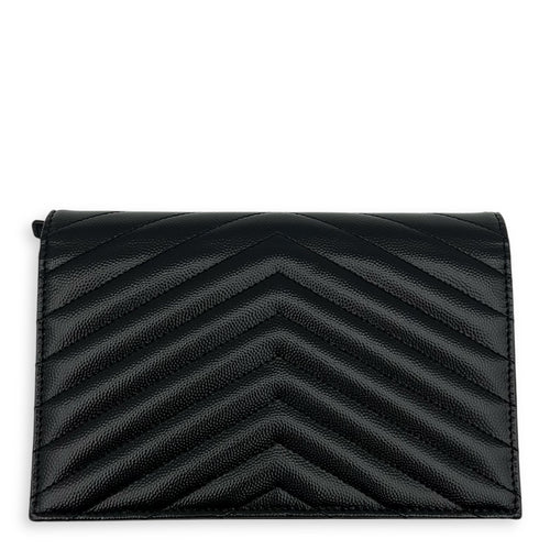 Cassandre Wallet On Chain Black in Caviar Leather, So Black hardware