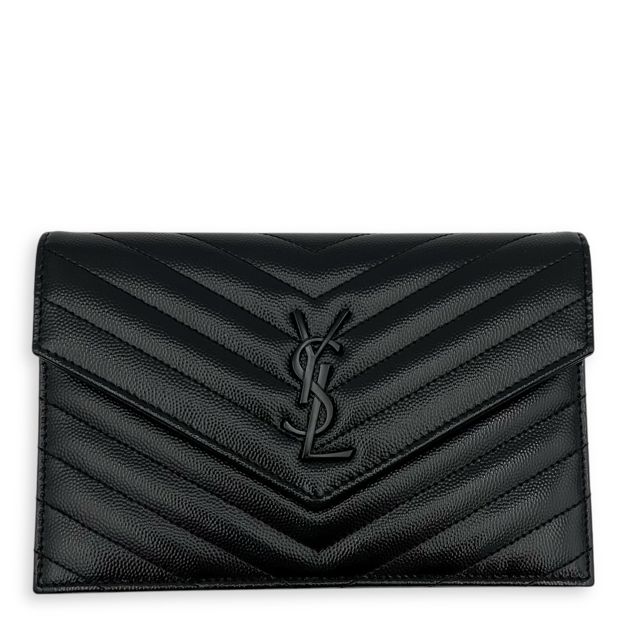 Cassandre Wallet On Chain Black in Caviar Leather, So Black hardware