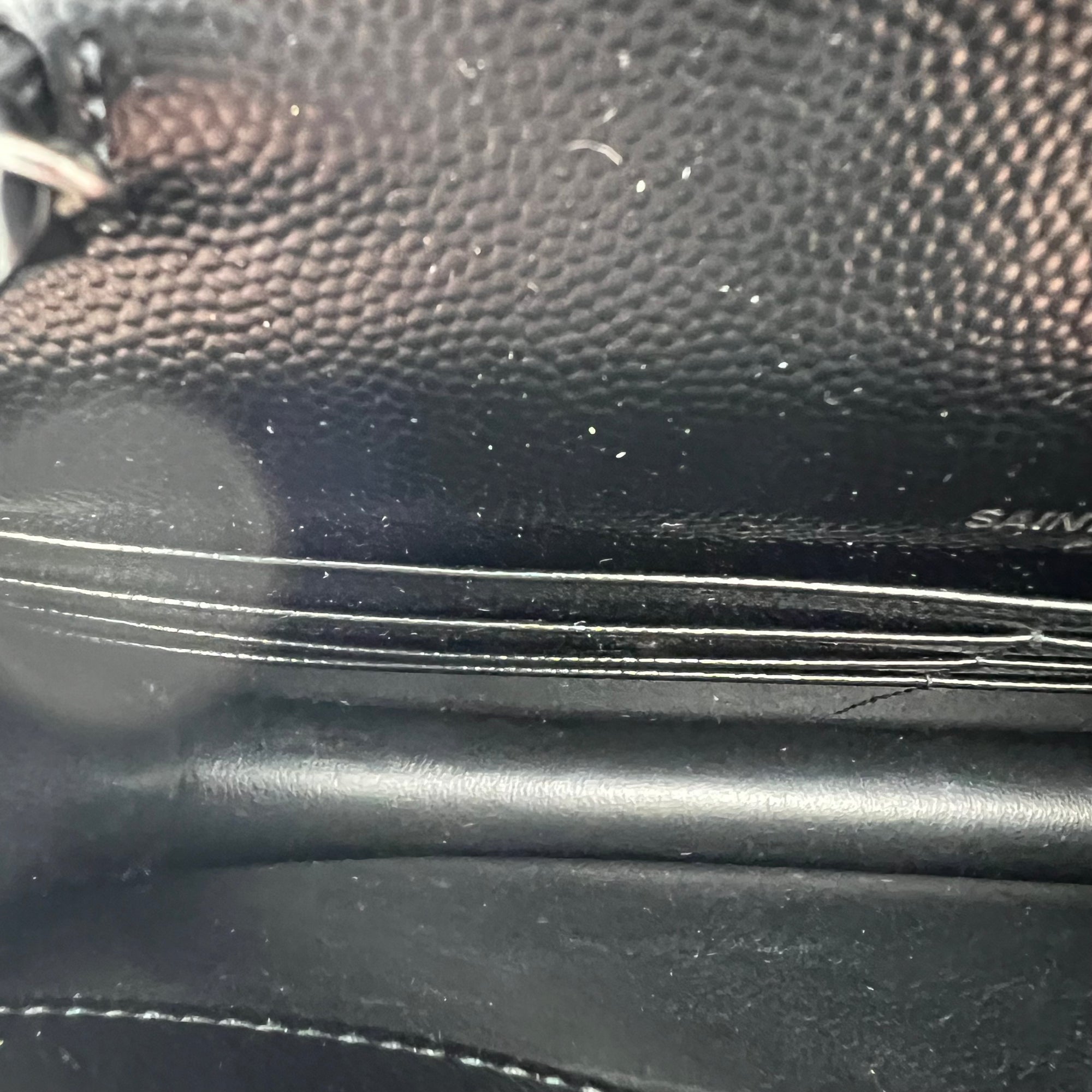 Cassandre Wallet On Chain Black in Caviar Leather, So Black hardware