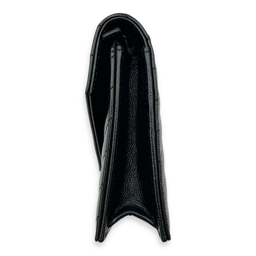 Cassandre Wallet On Chain Black in Caviar Leather, So Black hardware