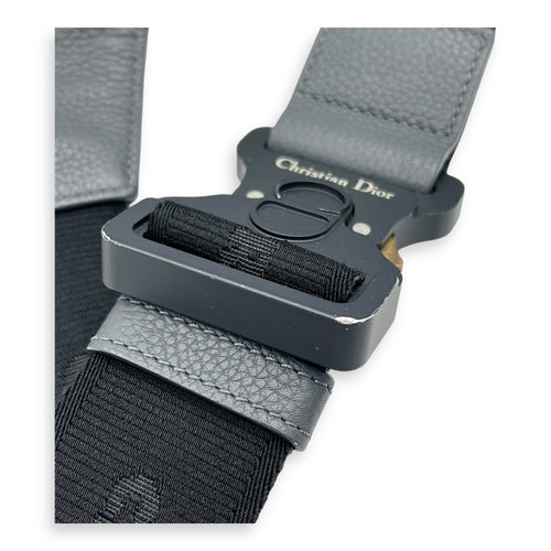 Saddle Crossbody Bag Black in Calfskin, Silver hardware