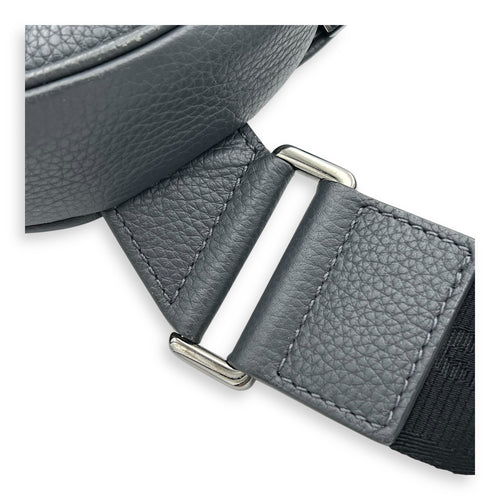 Saddle Crossbody Bag Black in Calfskin, Silver hardware