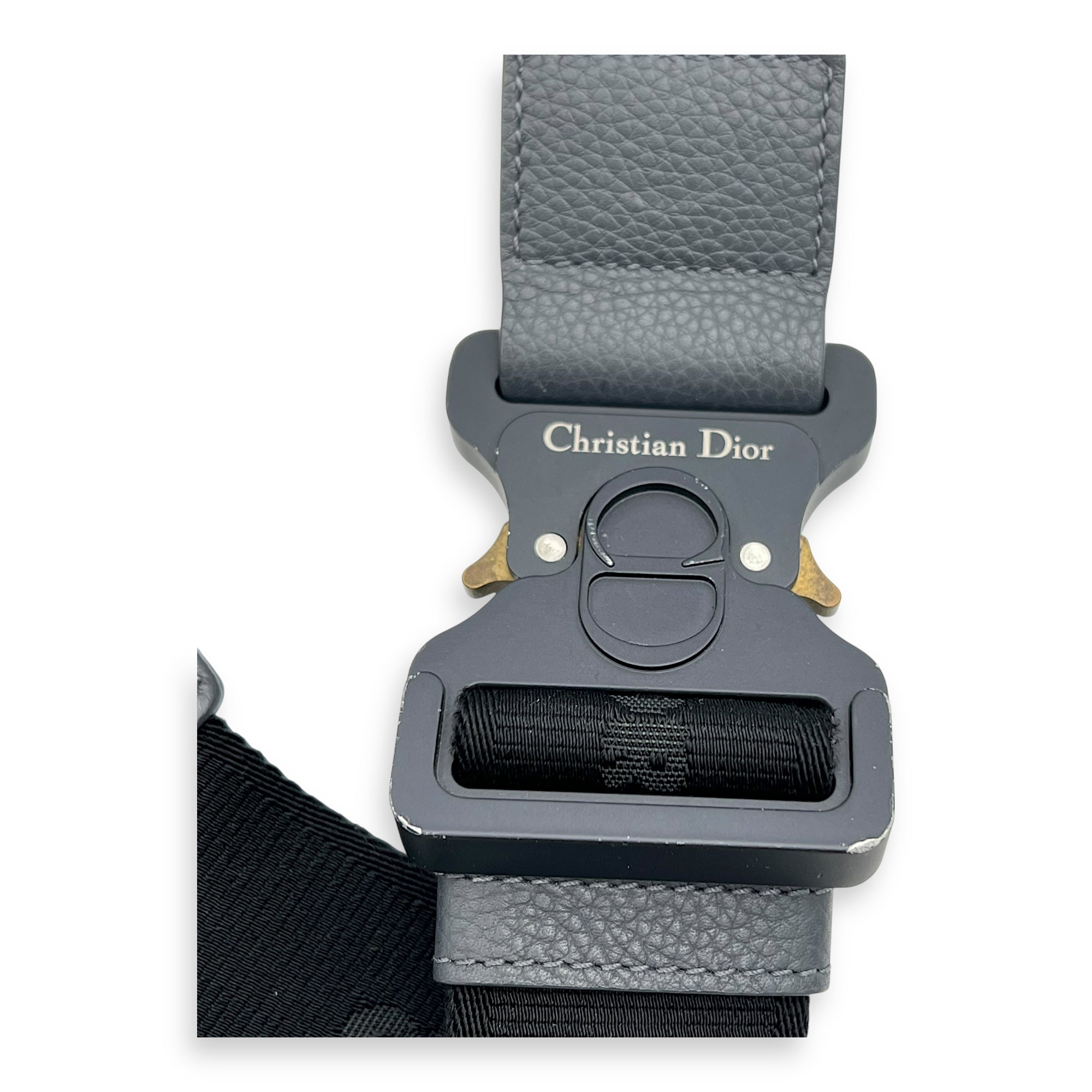 Saddle Crossbody Bag Black in Calfskin, Silver hardware