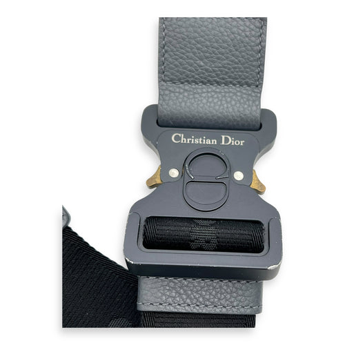 Saddle Crossbody Bag Black in Calfskin, Silver hardware