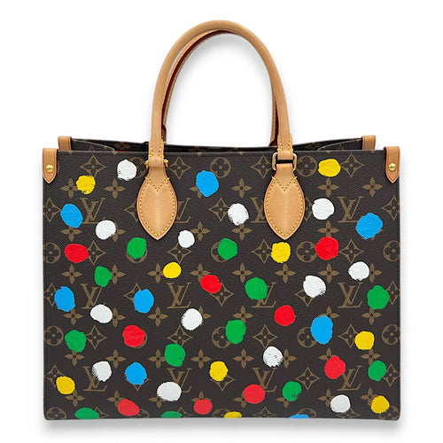 OnTheGo Tote Bag x Yayoi Kusama in Monogram Coated Canvas, Gold hardware