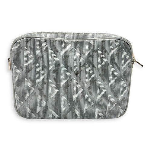 HIt the Road Messenger Grey in Coated Canvas, Silver hardware