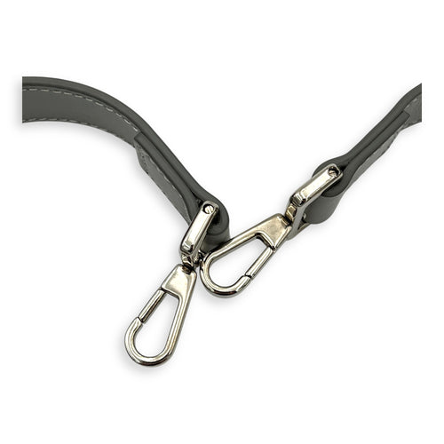 HIt the Road Messenger Grey in Coated Canvas, Silver hardware