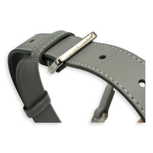 HIt the Road Messenger Grey in Coated Canvas, Silver hardware