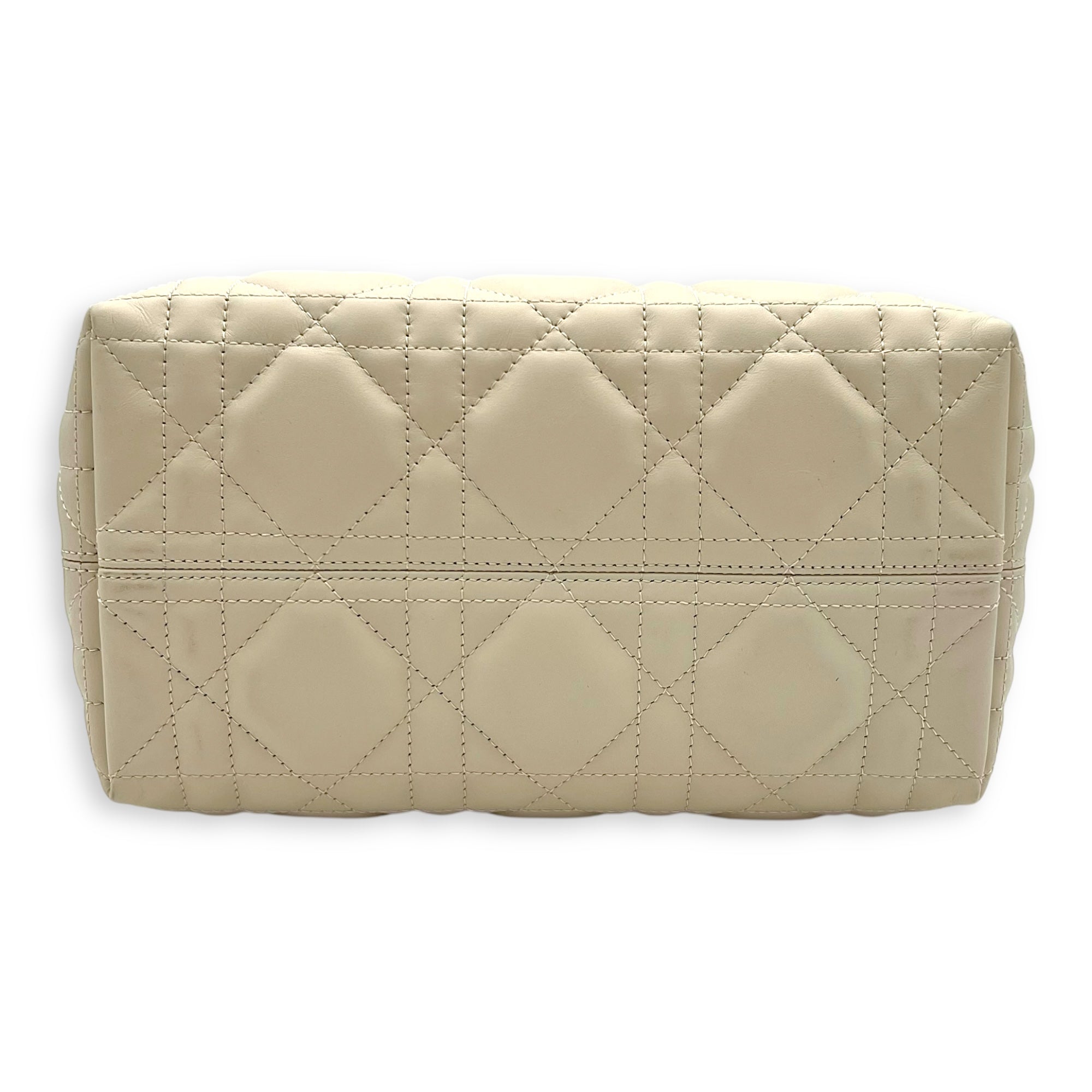 Toujours Top Handle Bag Small White in Lambskin, Silver hardware