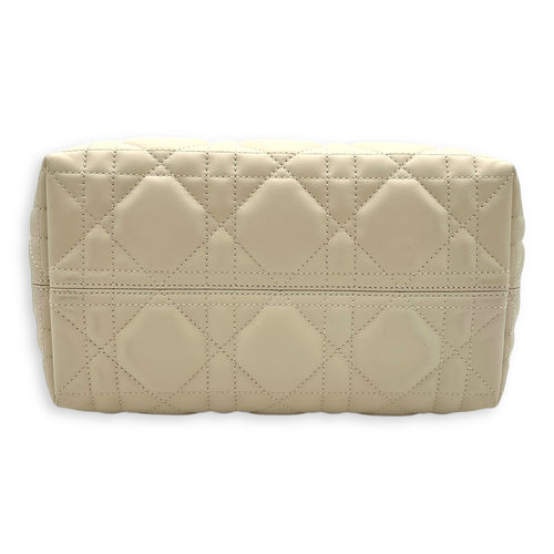 Toujours Top Handle Bag Small White in Lambskin, Silver hardware