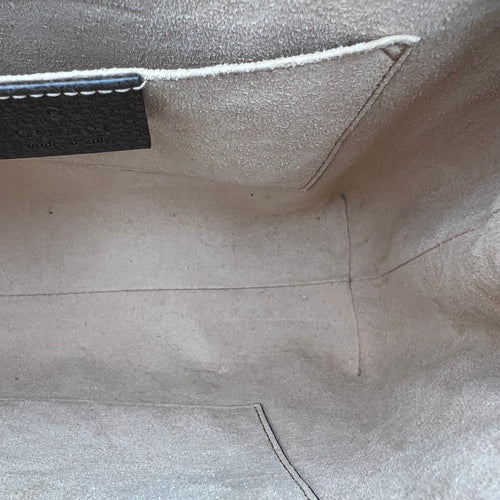 Ophidia Top Handle Bag Brown in Coated Canvas, Gold hardware