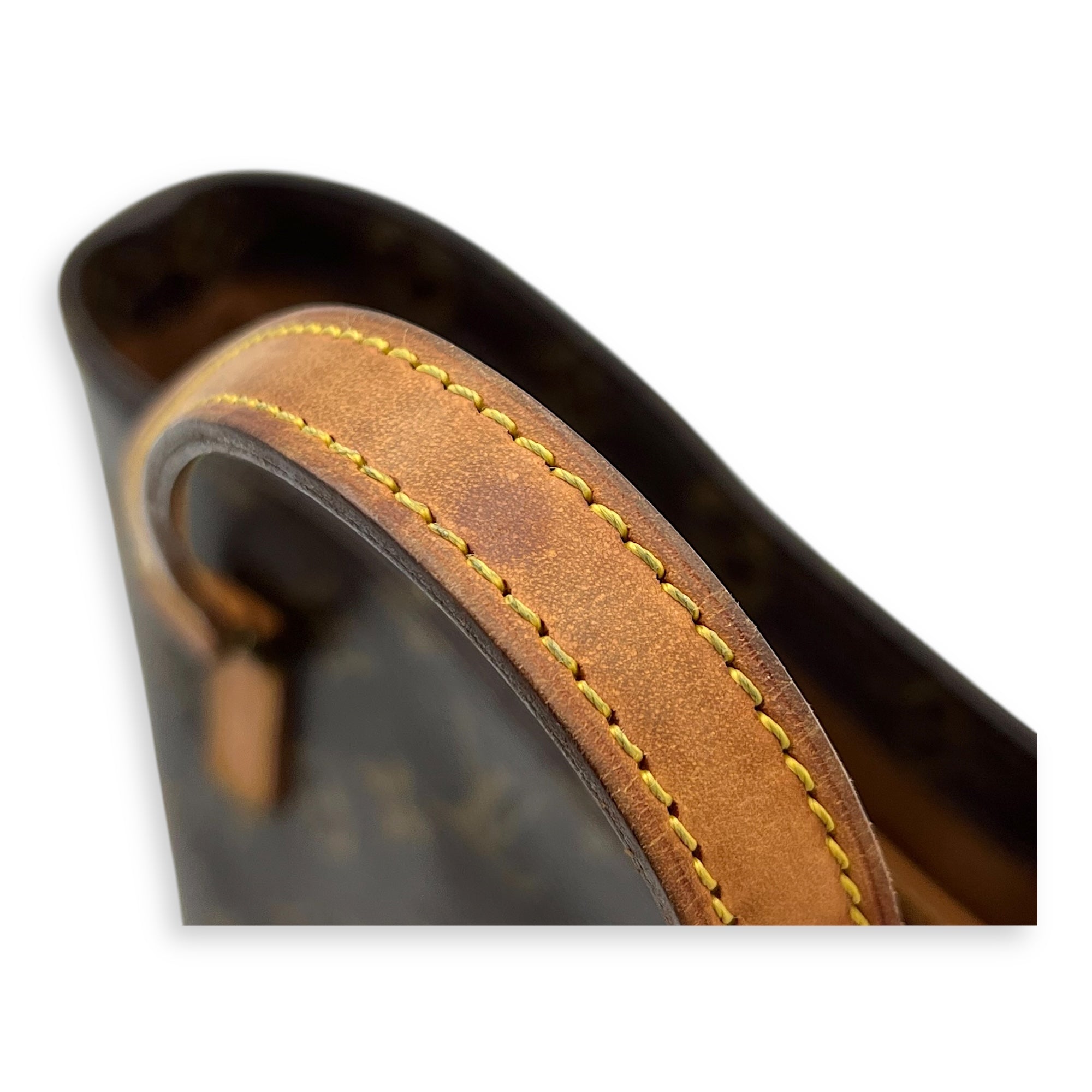 Vavin Top Handle Bag Brown in Monogram Coated Canvas, Gold hardware