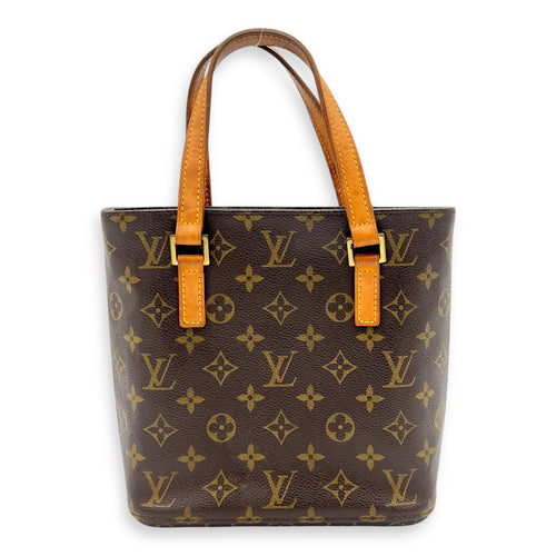 Vavin Top Handle Bag Brown in Monogram Coated Canvas, Gold hardware