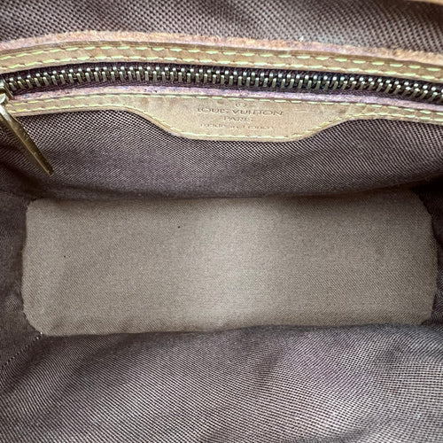 Vavin Top Handle Bag Brown in Monogram Coated Canvas, Gold hardware