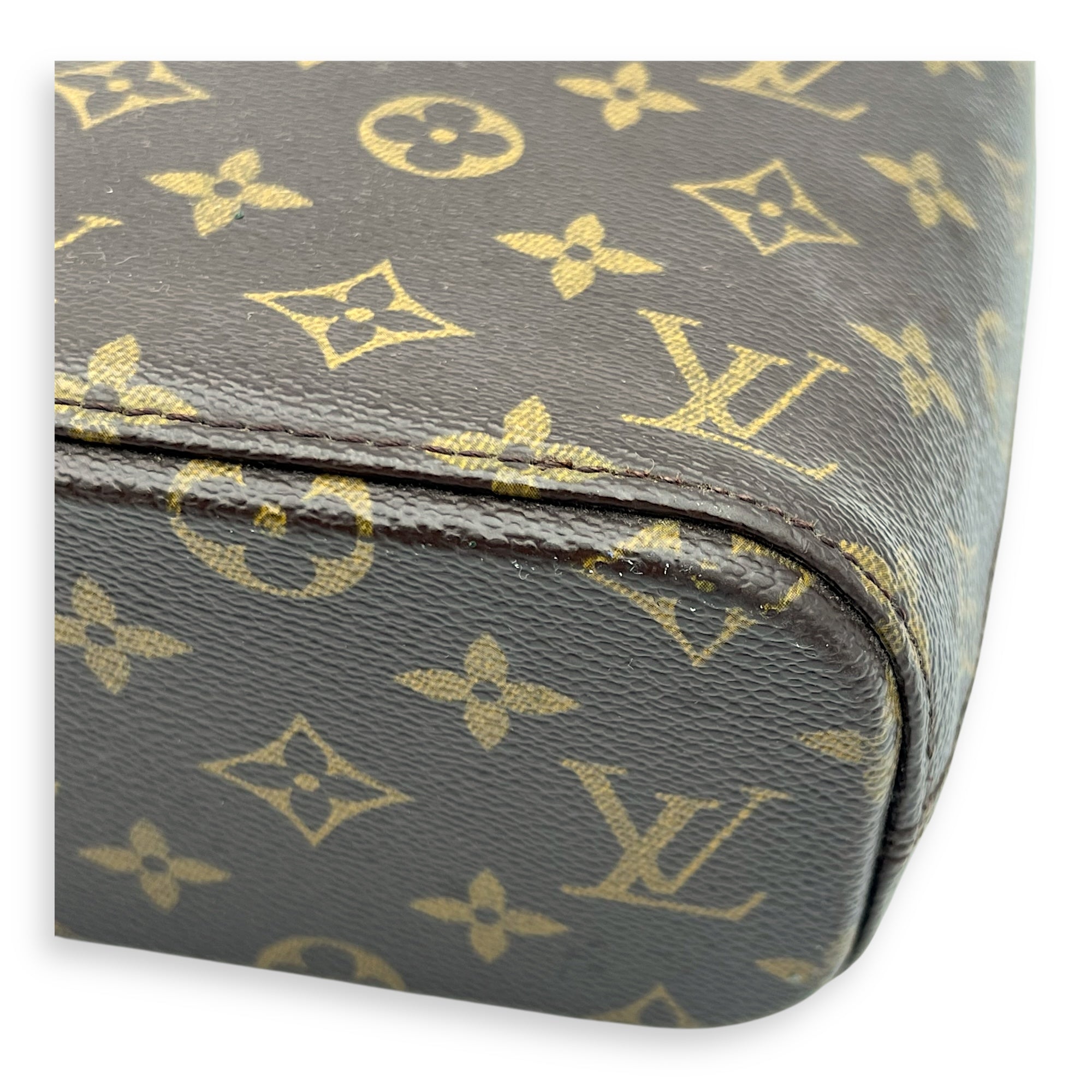 Vavin Top Handle Bag Brown in Monogram Coated Canvas, Gold hardware