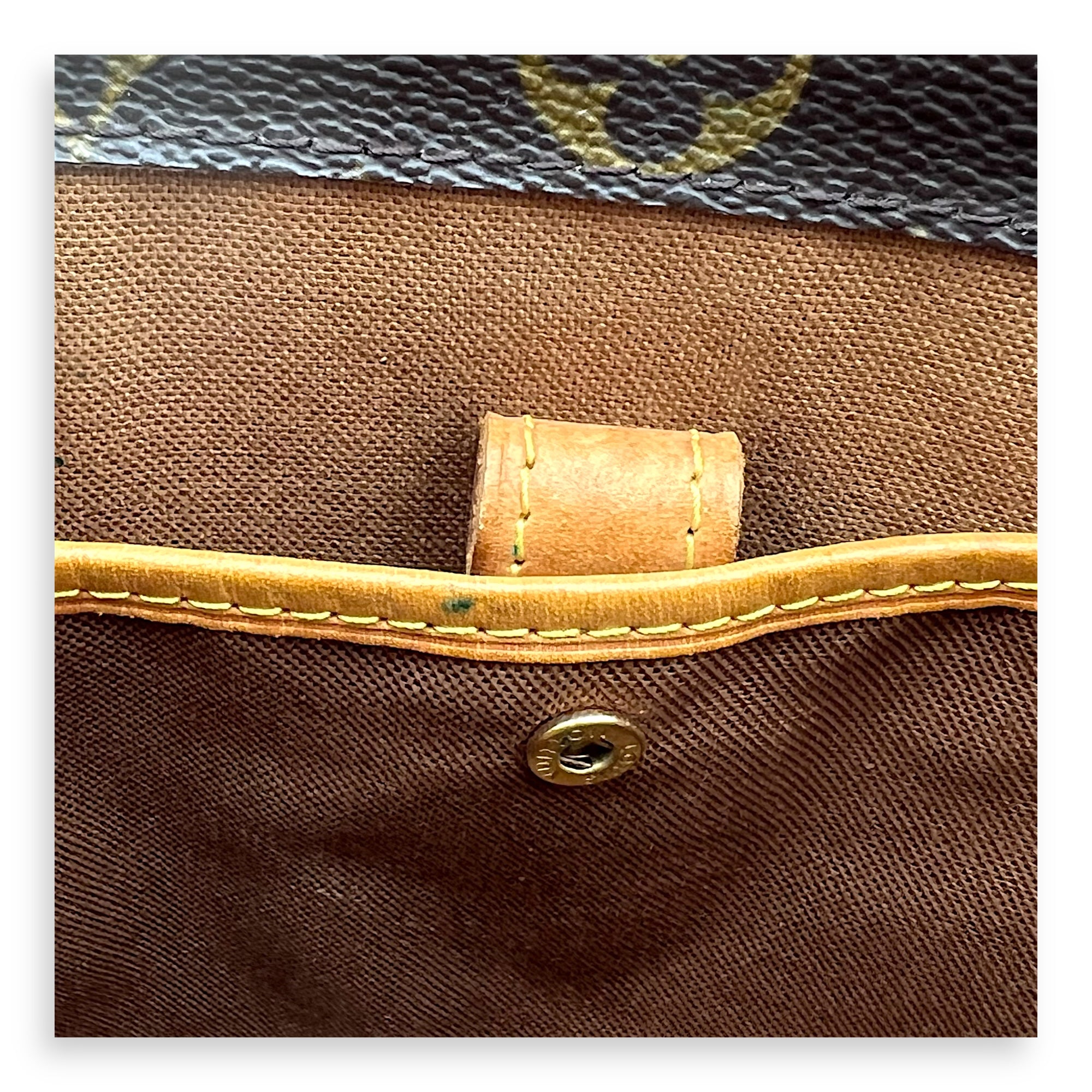 Vavin Top Handle Bag Brown in Monogram Coated Canvas, Gold hardware