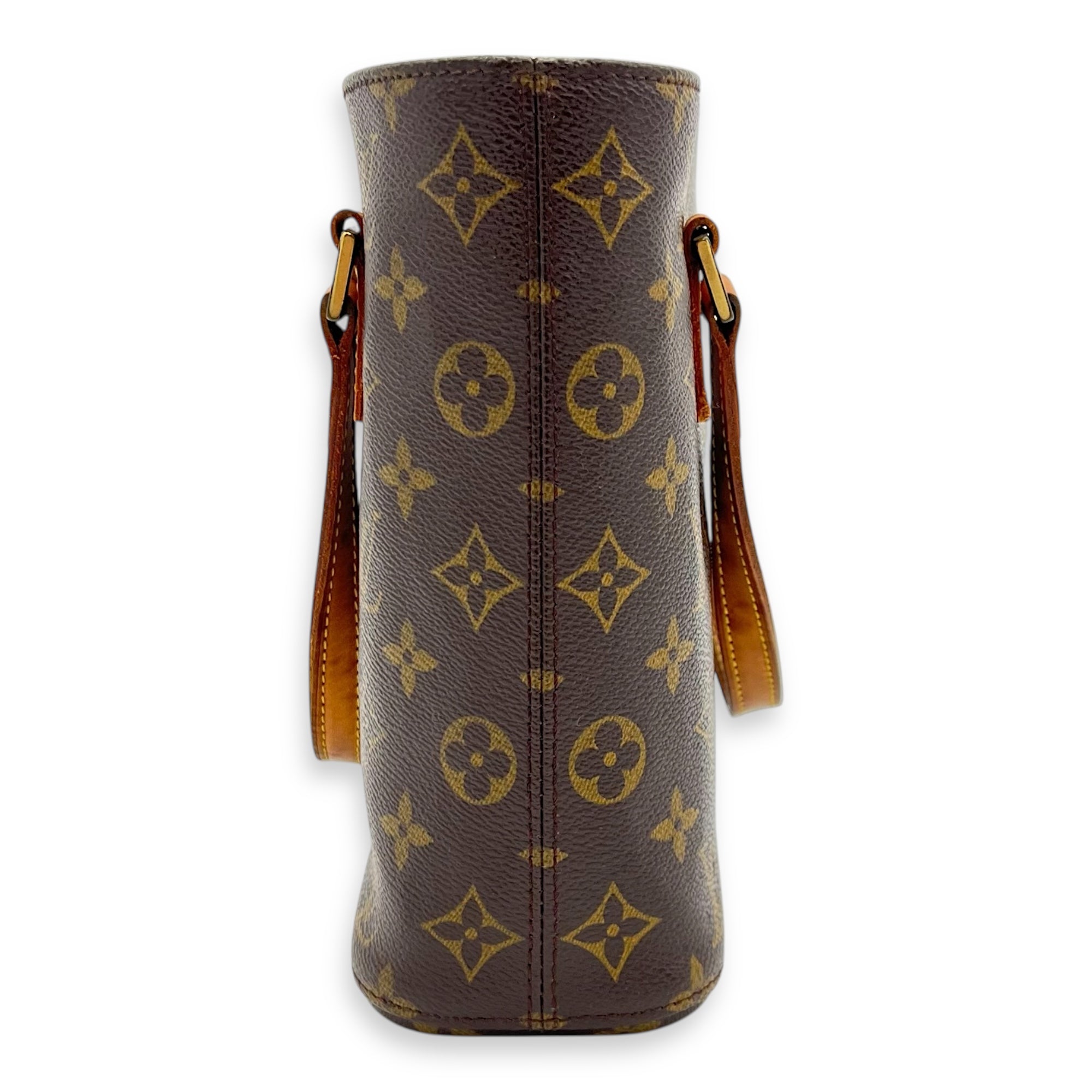 Vavin Top Handle Bag Brown in Monogram Coated Canvas, Gold hardware