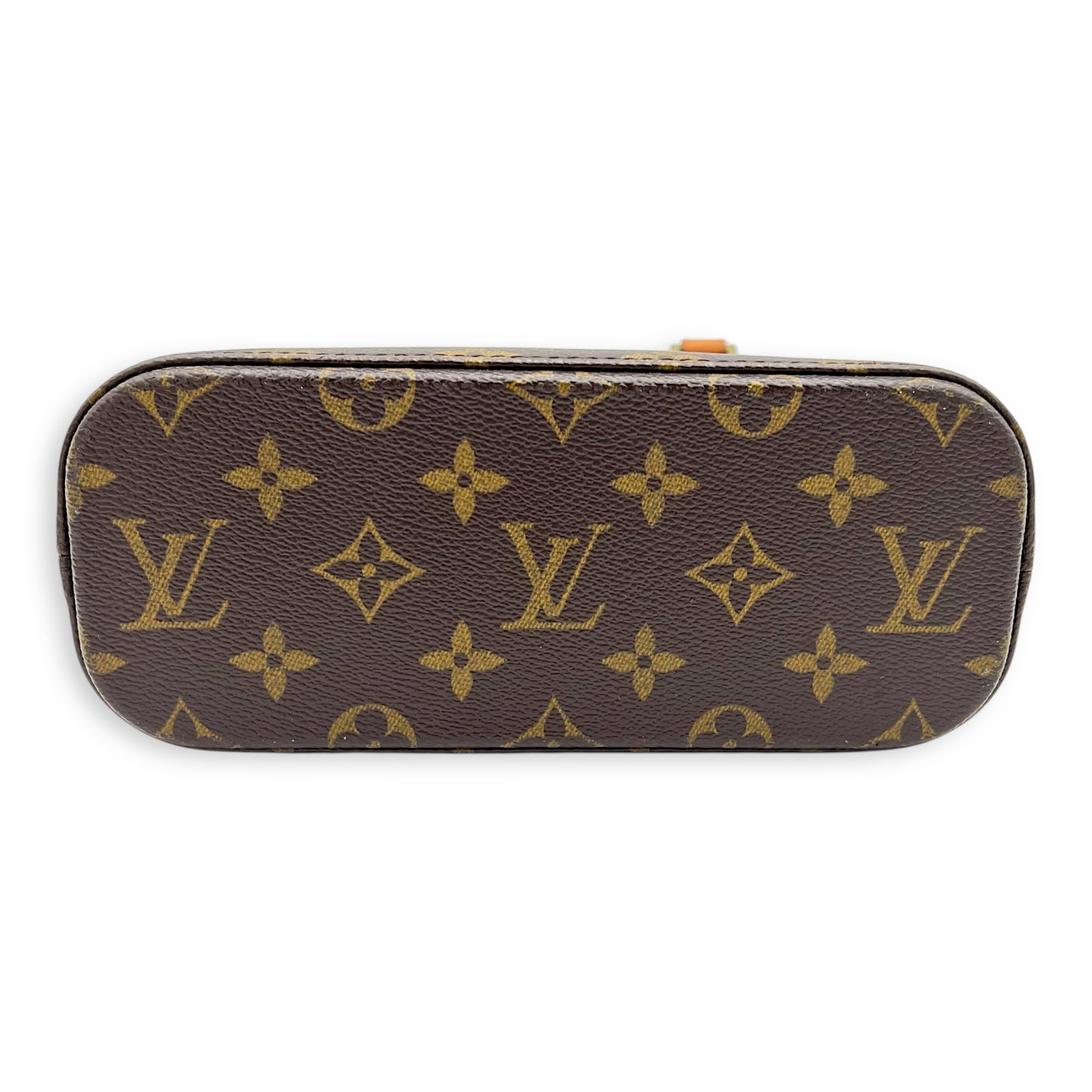 Vavin Top Handle Bag Brown in Monogram Coated Canvas, Gold hardware