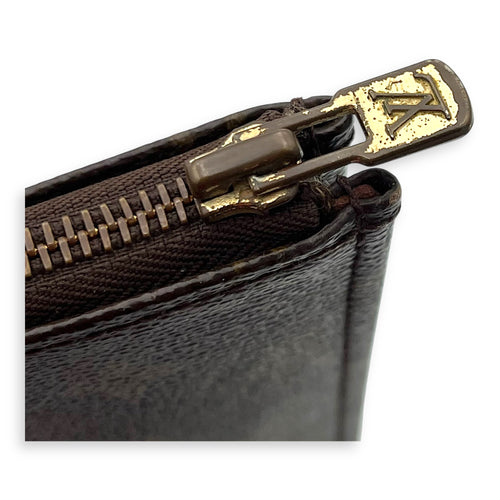 Others Document Case Brown in Monogram Coated Canvas, Gold hardware