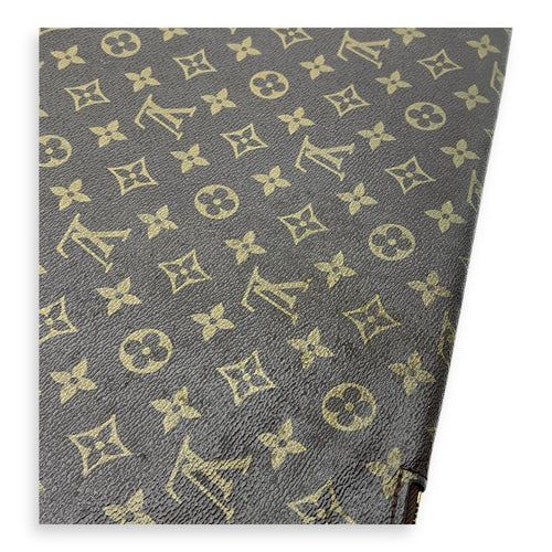 Others Document Case Brown in Monogram Coated Canvas, Gold hardware