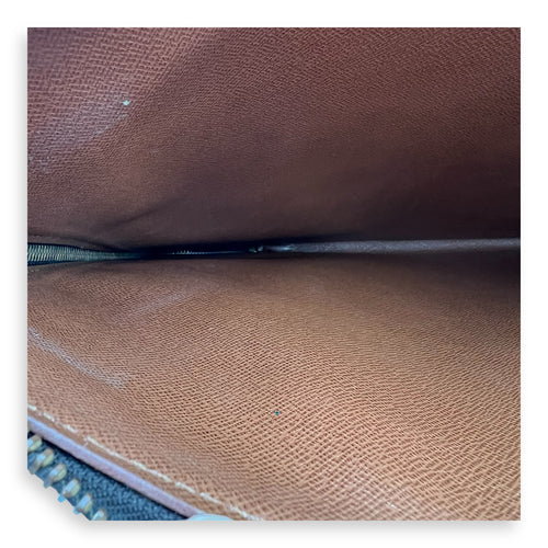 Others Document Case Brown in Monogram Coated Canvas, Gold hardware