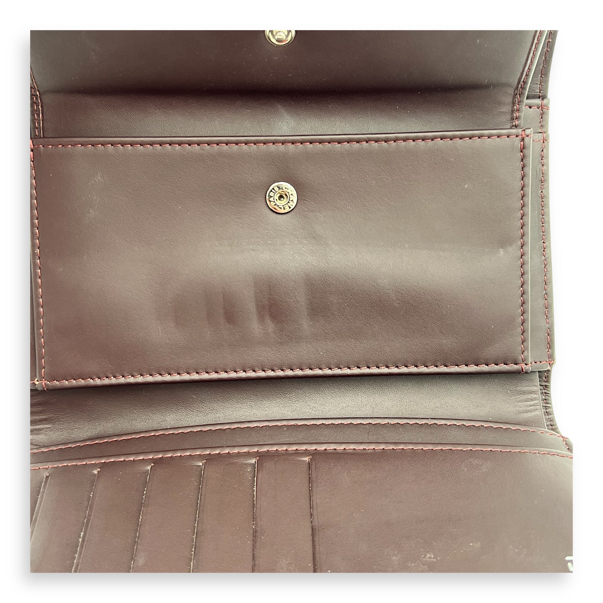 CC Wallet Black in Caviar Leather, Silver hardware