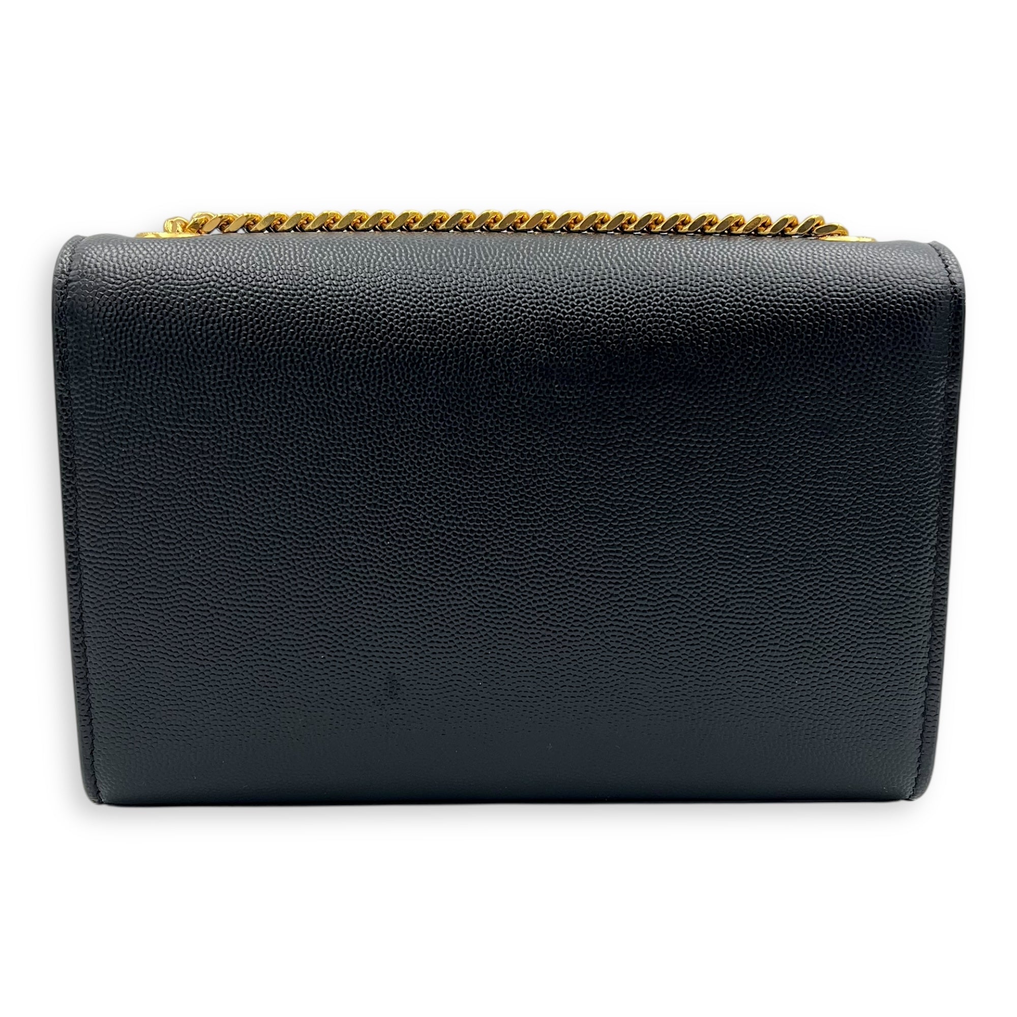 Kate Crossbody Bag Small Black in Caviar Leather, Gold hardware