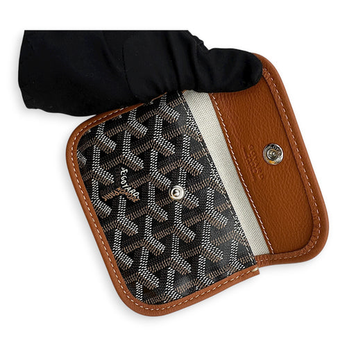 Anjou Tote Bag Mini Black in Coated Canvas, Silver hardware