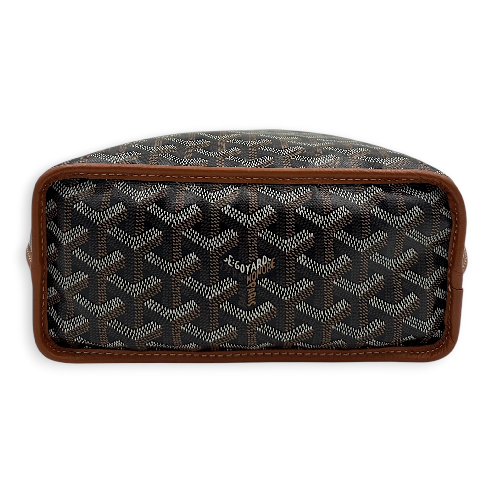 Anjou Tote Bag Mini Black in Coated Canvas, Silver hardware