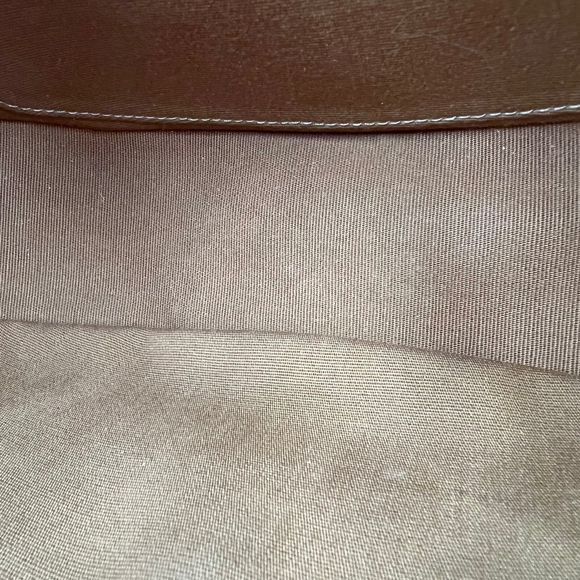 Ava Triomphe Shoulder Bag Brown in Coated Canvas, Gold hardware