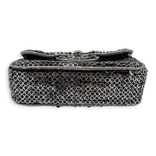 CC Shoulder Bag Silver in Sequins, Silver hardware
