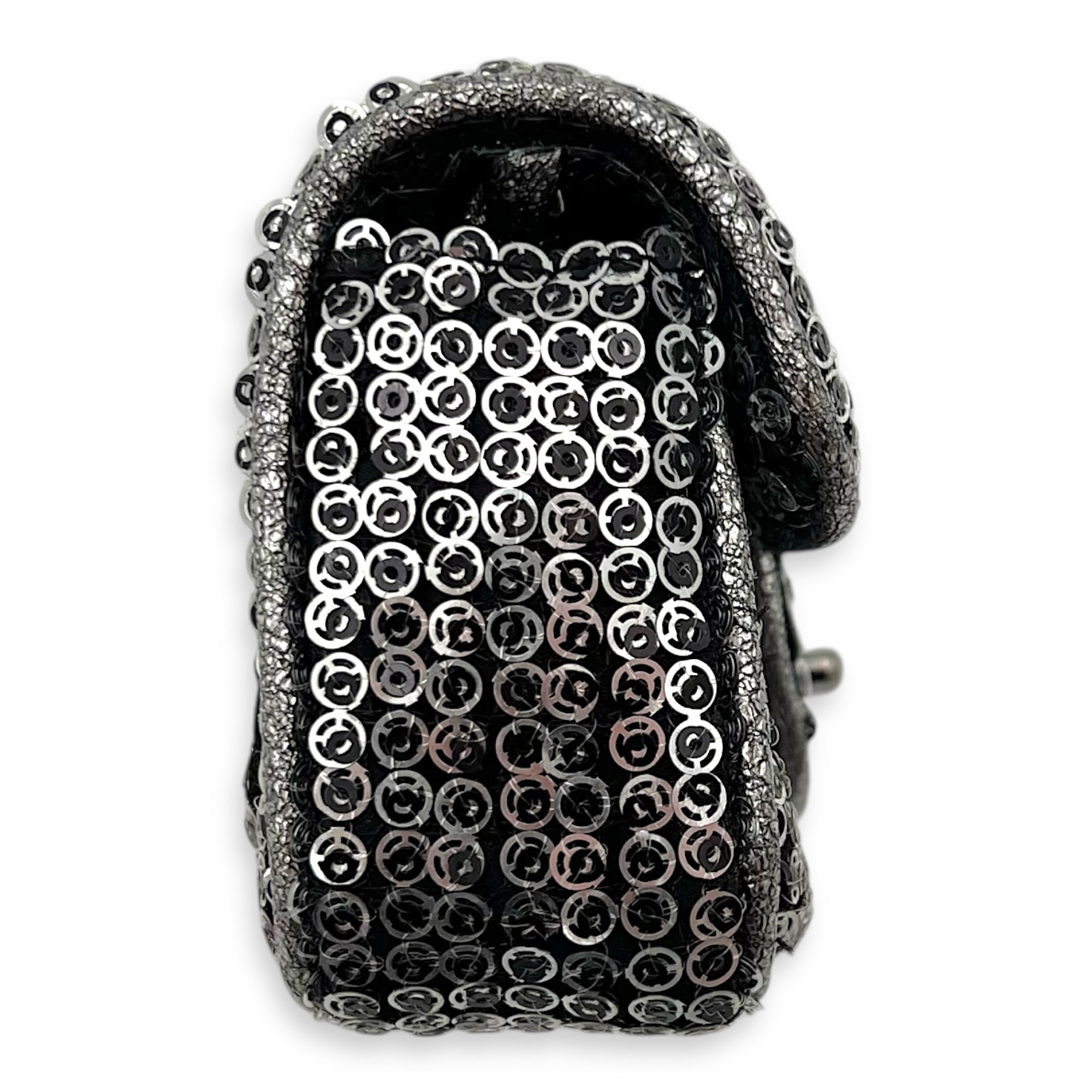 CC Shoulder Bag Silver in Sequins, Silver hardware